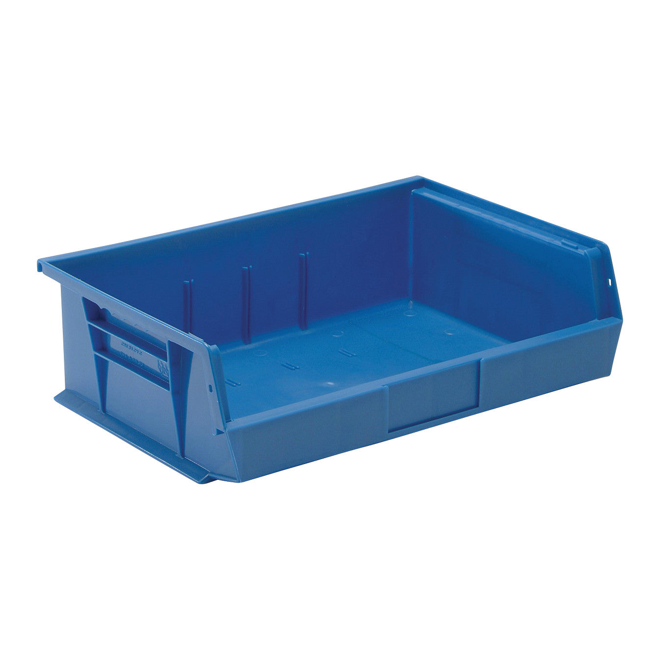 Blue Quantum Ultra Stack and Hang Bin with reinforced sides and open front for easy access.