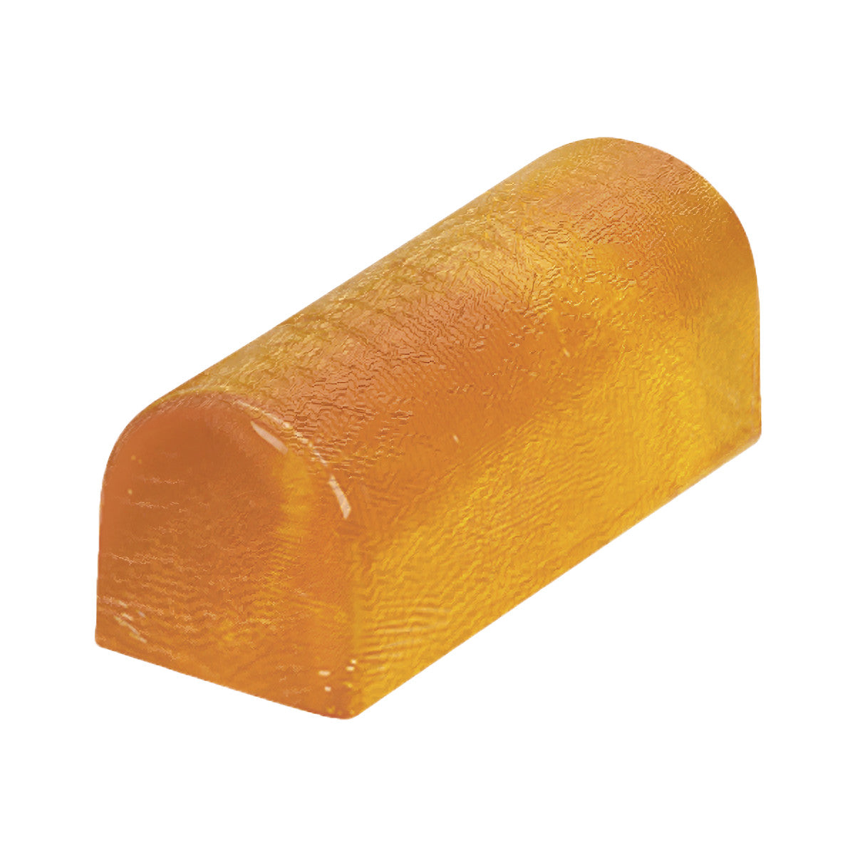 AliMed AliGel Chest Roll, a translucent amber-colored, semi-cylindrical gel pad, is displayed against a white background.