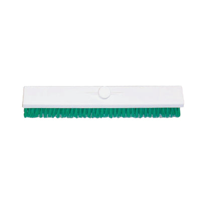 MRI Broom Head with green bristles and a white attachment base, designed for cleaning tasks.