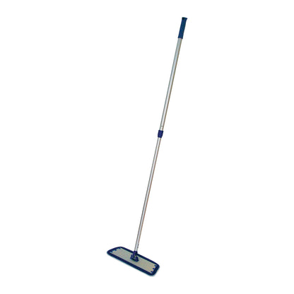 MR-Conditional Nonmagnetic Microfiber Flat Mop with a long handle and rectangular base on a white background.