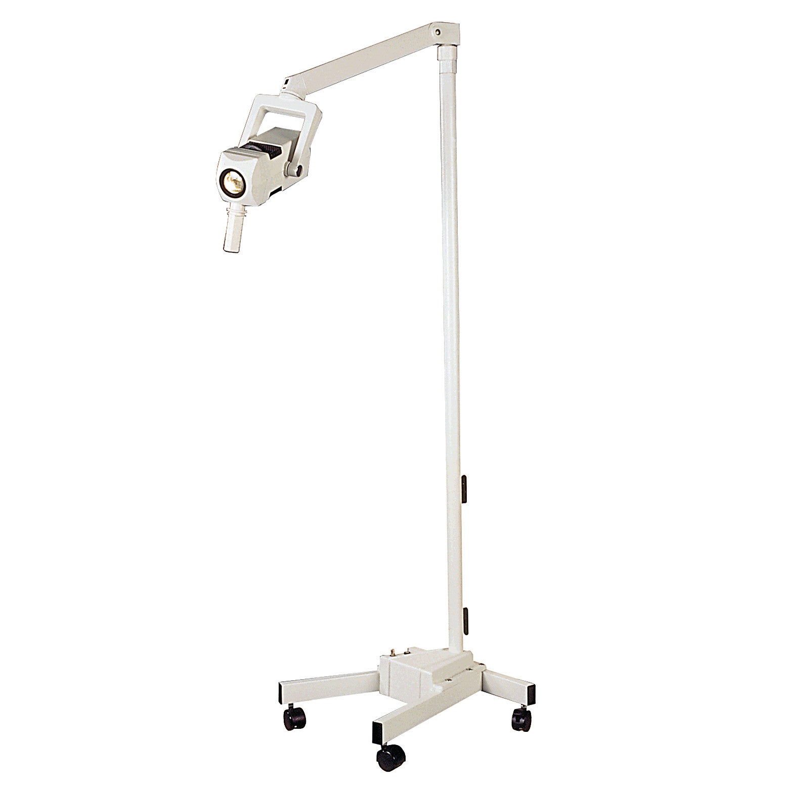 The Burton CoolSpot II Surgical Light is shown on a wheeled stand, featuring an adjustable arm with a focused light at the end.