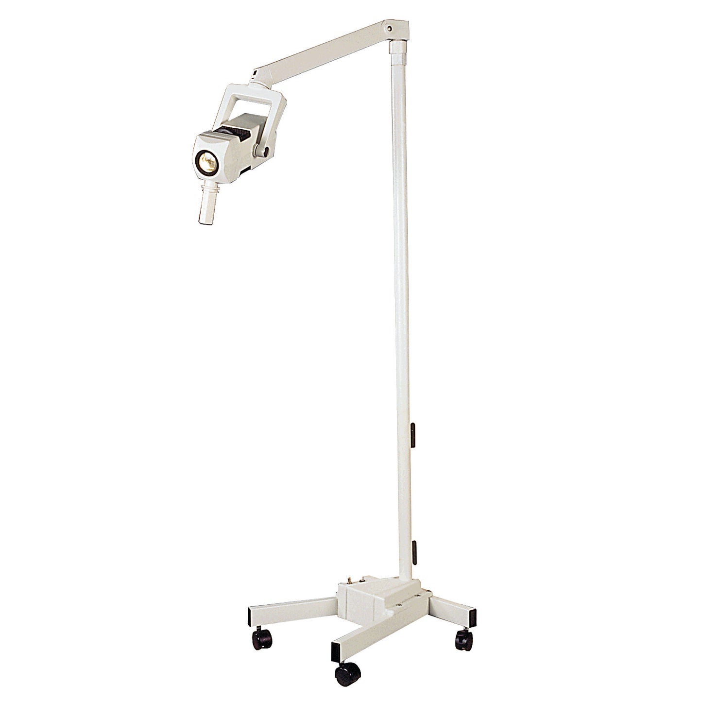 The Burton CoolSpot II Surgical Light is shown on a wheeled stand, featuring an adjustable arm with a focused light at the end.
