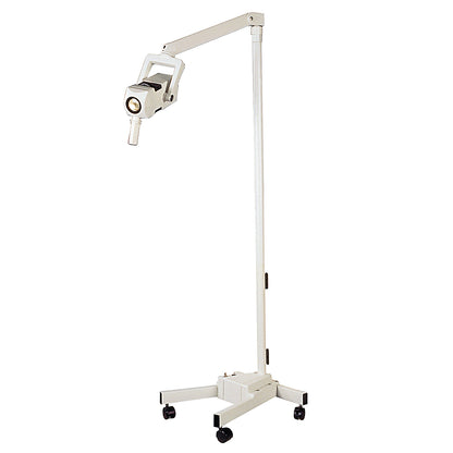 The Burton CoolSpot II Surgical Light is shown on a wheeled stand, featuring an adjustable arm with a focused light at the end.