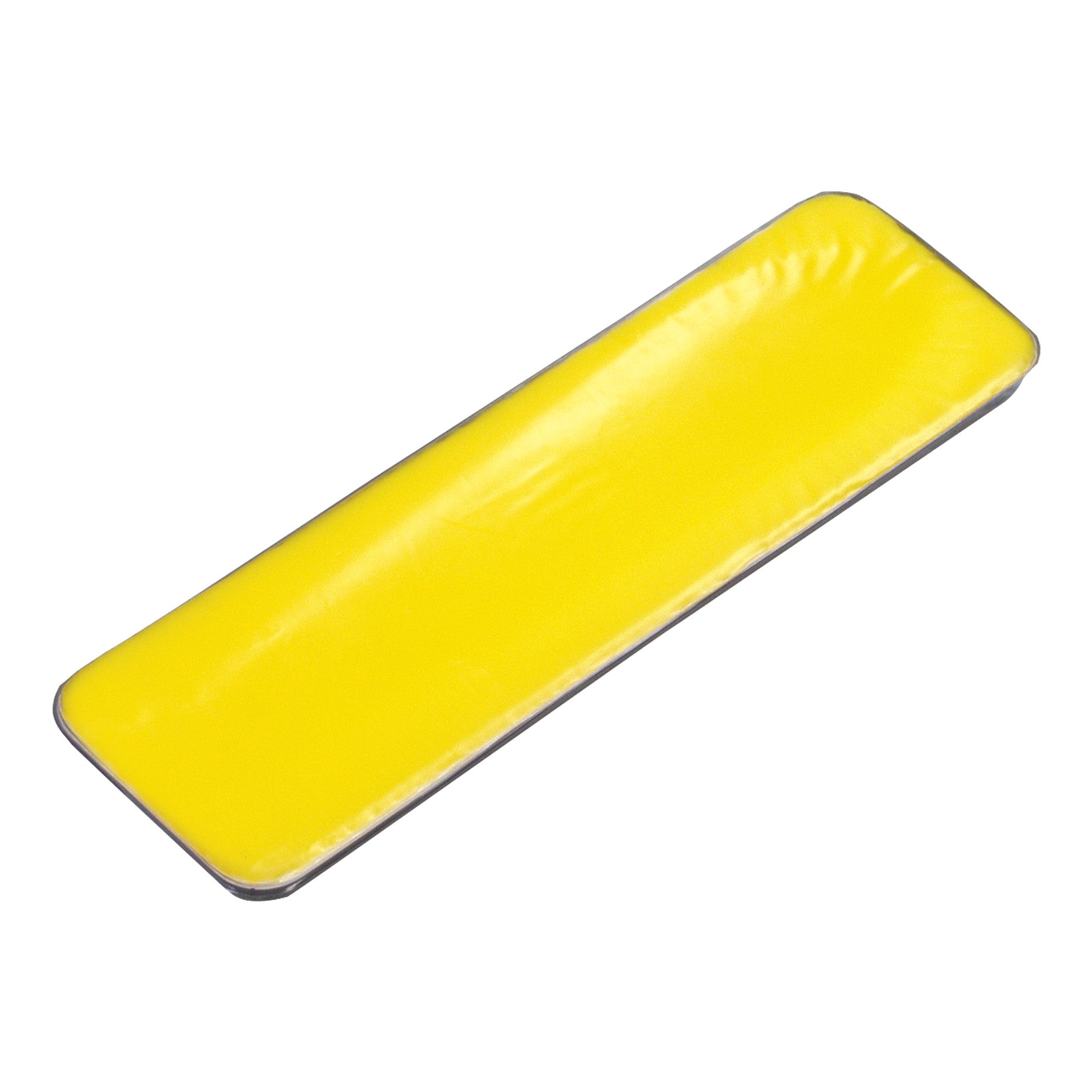 AliMed AliLite Standard Armboard Pad is shown, featuring a rectangular shape with a bright yellow cushioned surface.