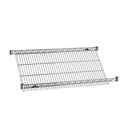 Metal wire shelf for Nexel Suture Cart, shown at an angle on a white background.