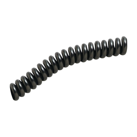 A black ADC Adcuff Coiled Tubing is shown against a white background, featuring tightly wound coils in a curved shape.