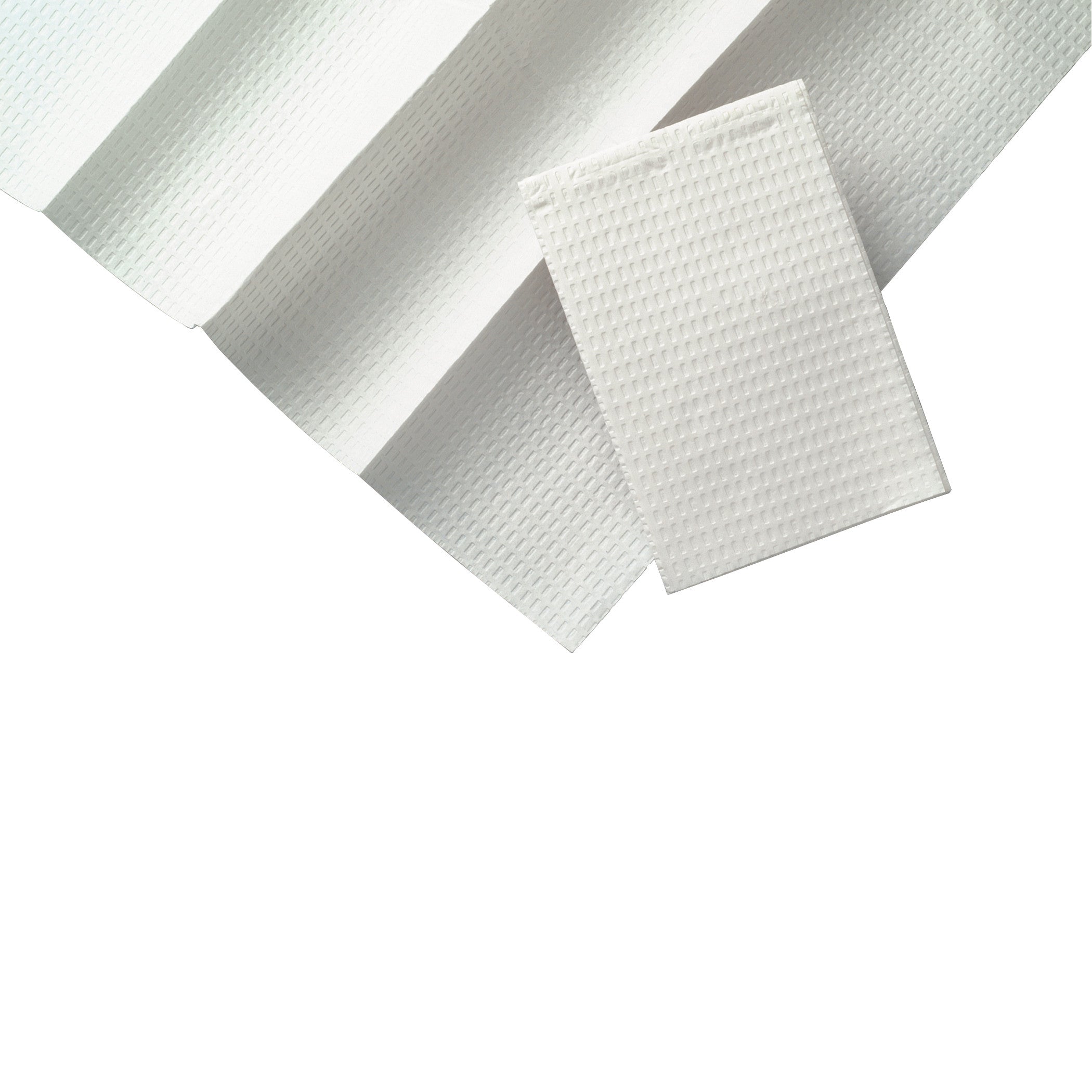 A white textured "Professional Towel" is shown unfolded and folded, with a waffle-like pattern on a plain white background.