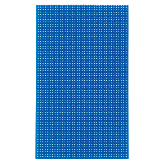 A blue "Silicone Mat for SteriSet Containers" featuring a grid of small, raised white dots across its surface.