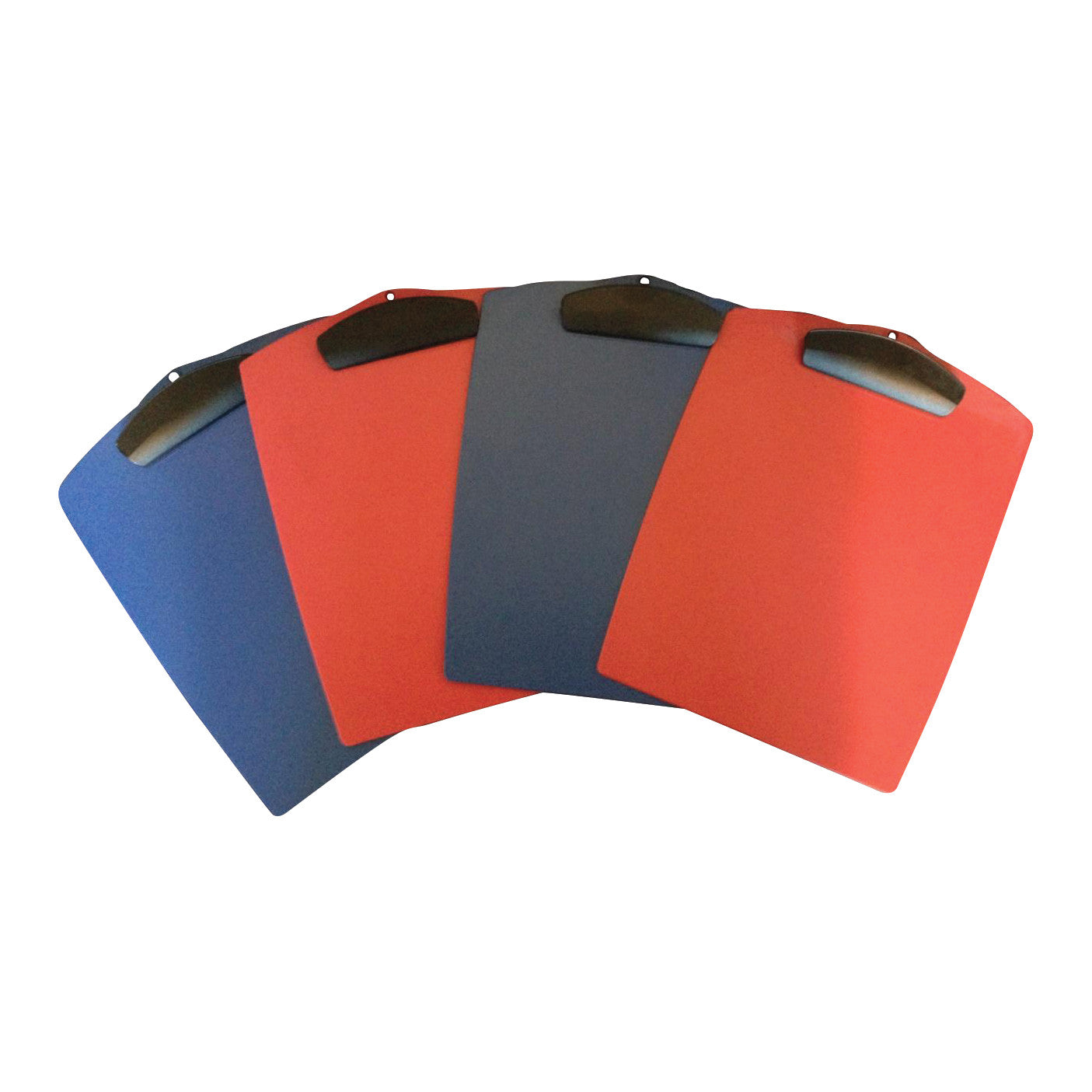 Four MRI Clipboards are shown in two colors, red and blue, with black clips at the top.