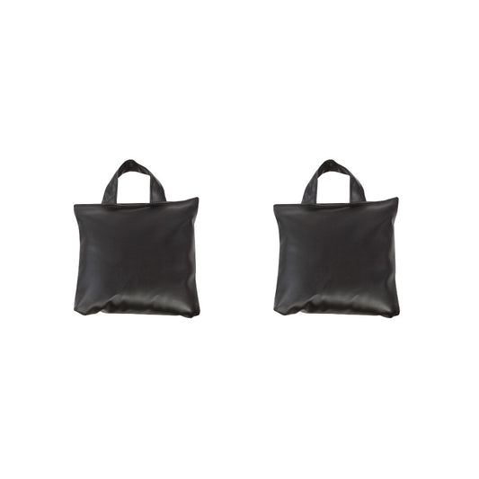 Two AliMed Cervical Visualization and Traction Sandbags, black with handles, are placed side by side on a white background.