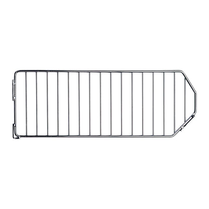 Metal wire divider for a Quantum Mesh Stack and Hang Wire Bin, rectangular with vertical bars and an angled edge.