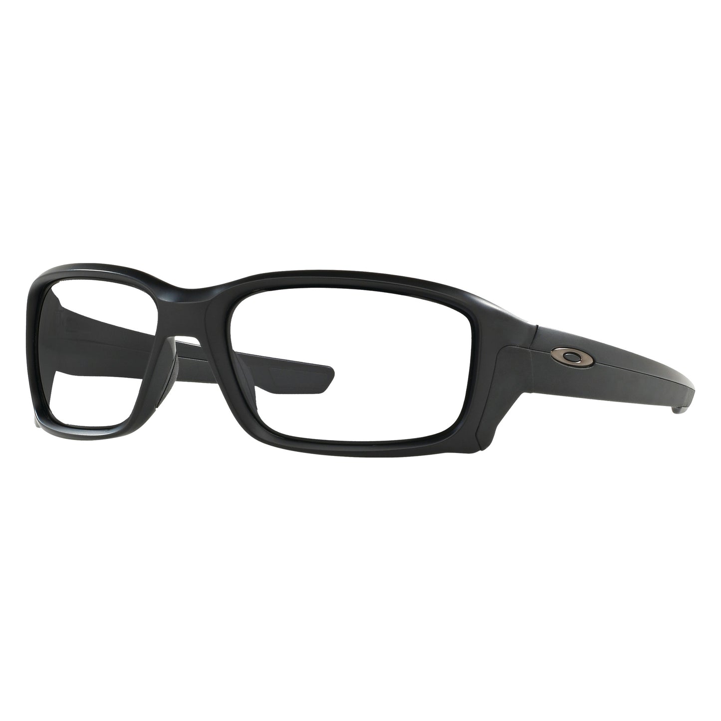Oakley Straightlink Radiation Protection Glasses with sleek black frames and rectangular lenses.