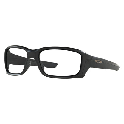 Oakley Straightlink Radiation Protection Glasses with sleek black frames and rectangular lenses.