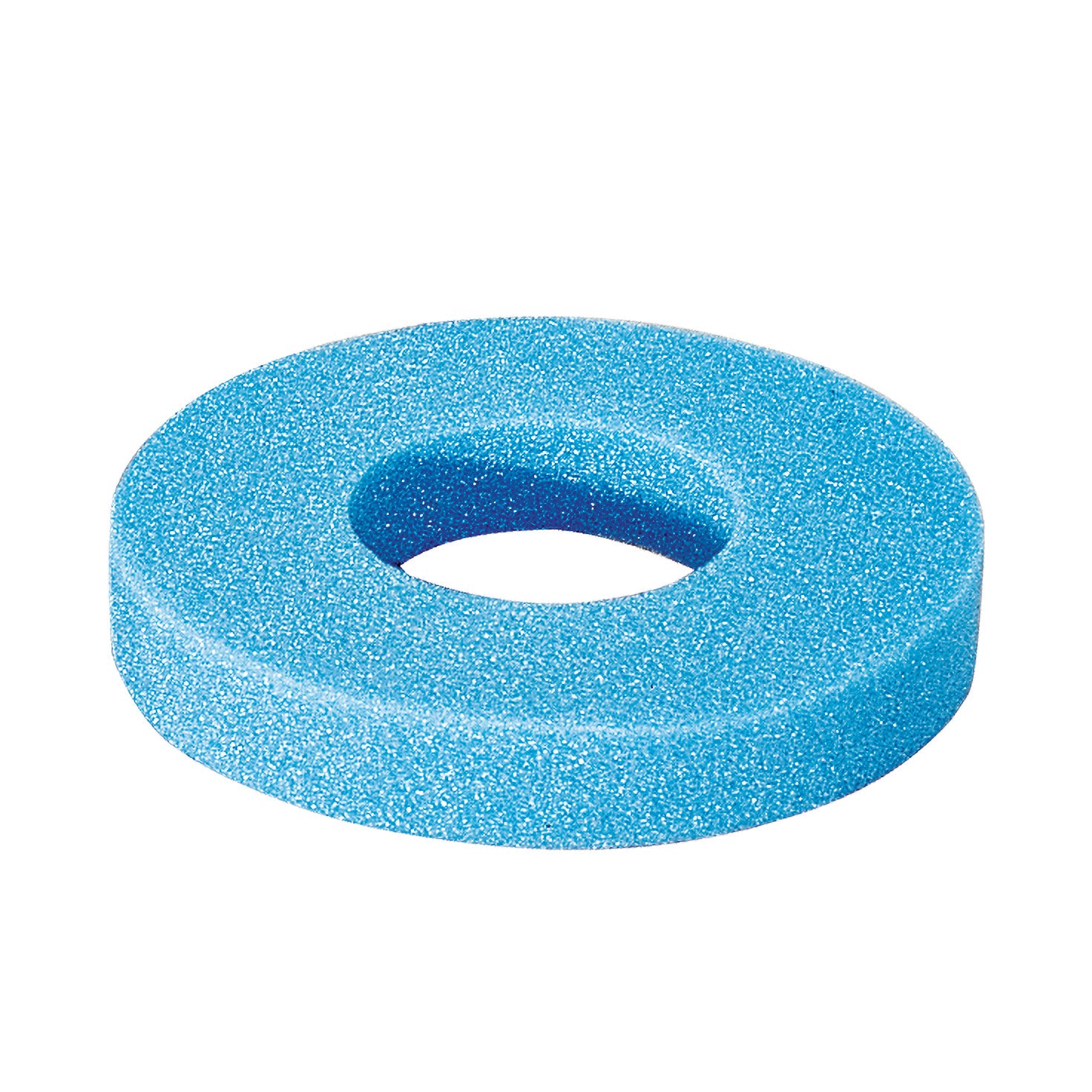 Blue AliMed Disposable Foam Head Donut, circular with a central hole, used for head support.