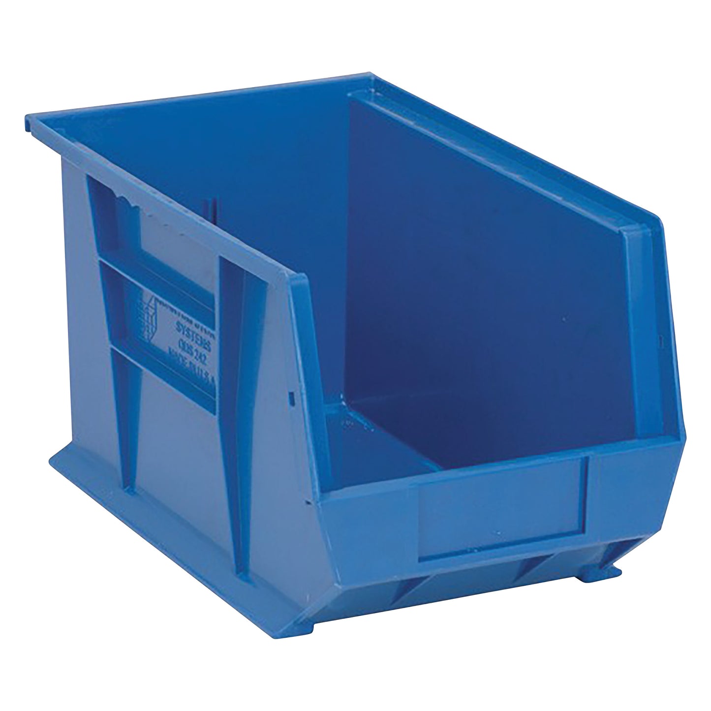 Blue Quantum Ultra Stack and Hang Bin with an open front for easy access to contents.