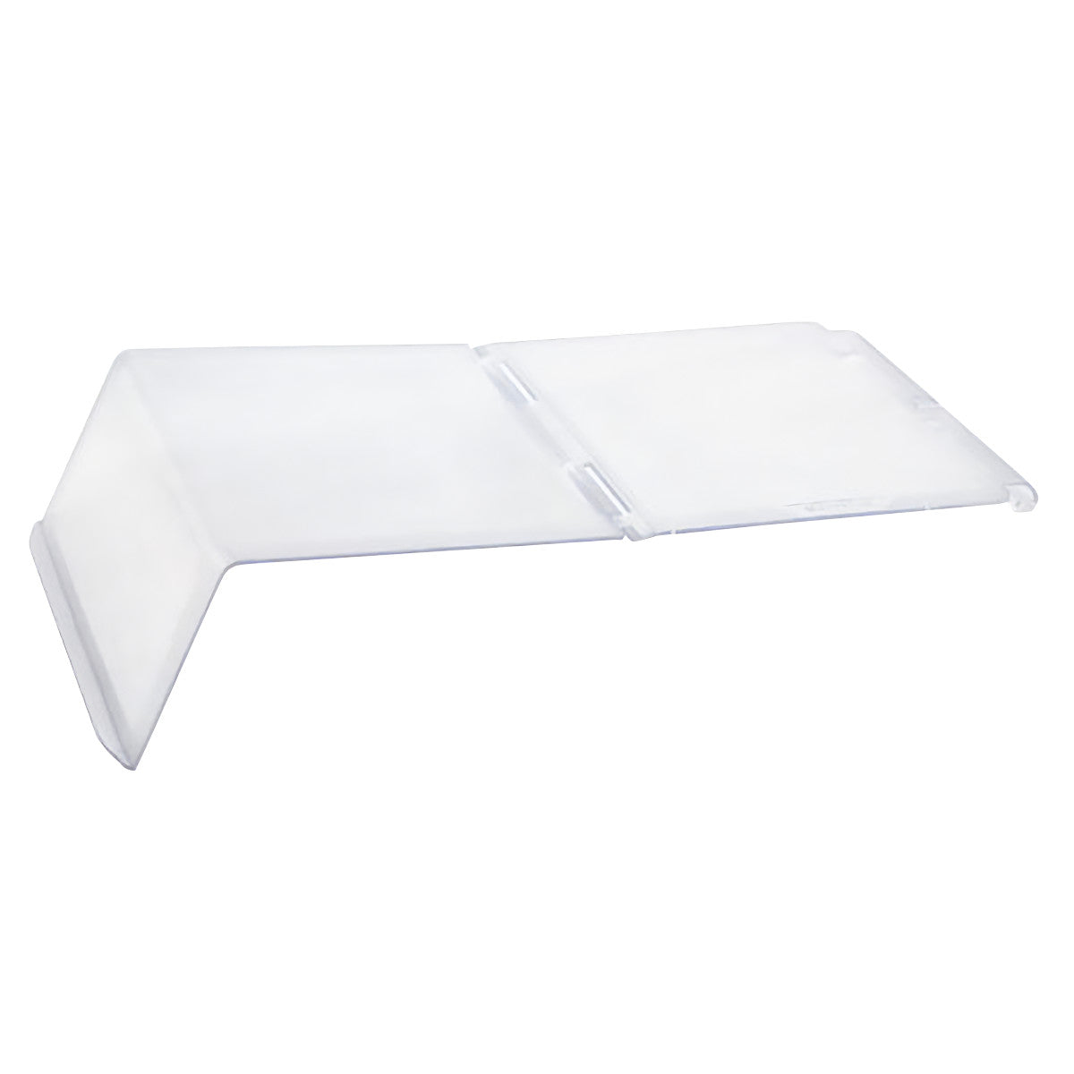 A transparent "Clear Lid for Quantum Ultra Stack and Hang Bin" with a hinged design, shown against a white background.