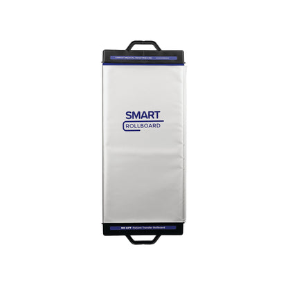 A SAMARIT SMART Rollboard, a rectangular patient transfer device with handles, designed for easy patient movement.