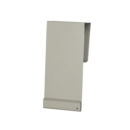 A beige metal "Door Hanger for AliMed Isolation Stations and PPE Organizers" designed for hanging on doors.