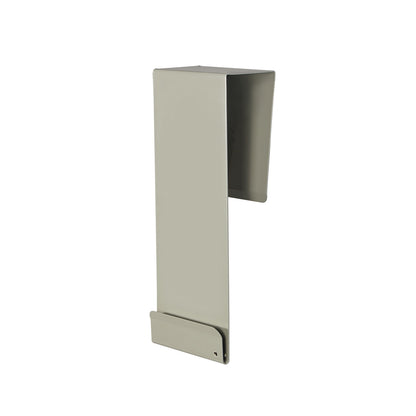 Beige metal door hanger for AliMed Isolation Stations and PPE Organizers, shown from the side.