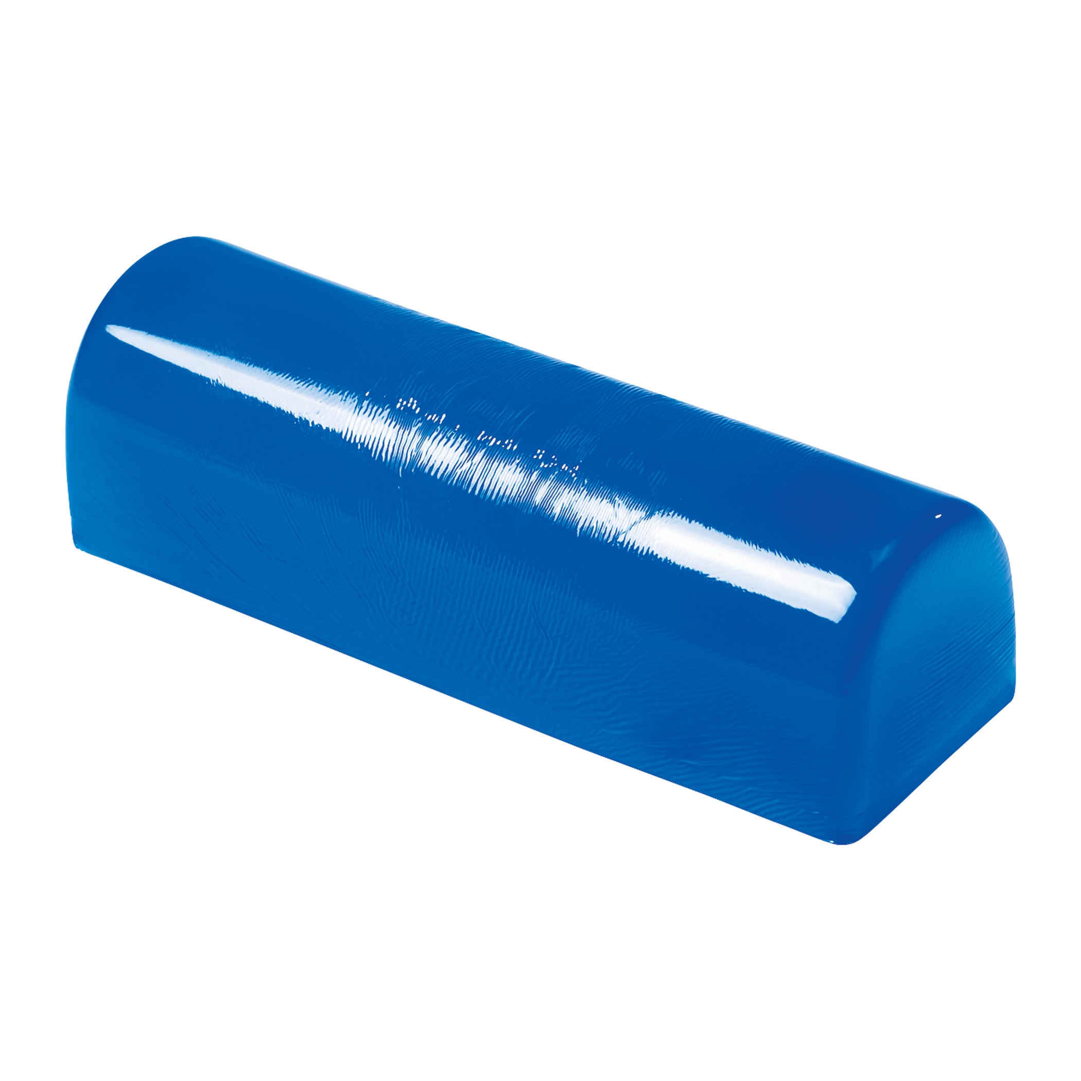 AliMed AliBlue Gel Chest Roll, a blue, semi-cylindrical support cushion, shown on a white background.