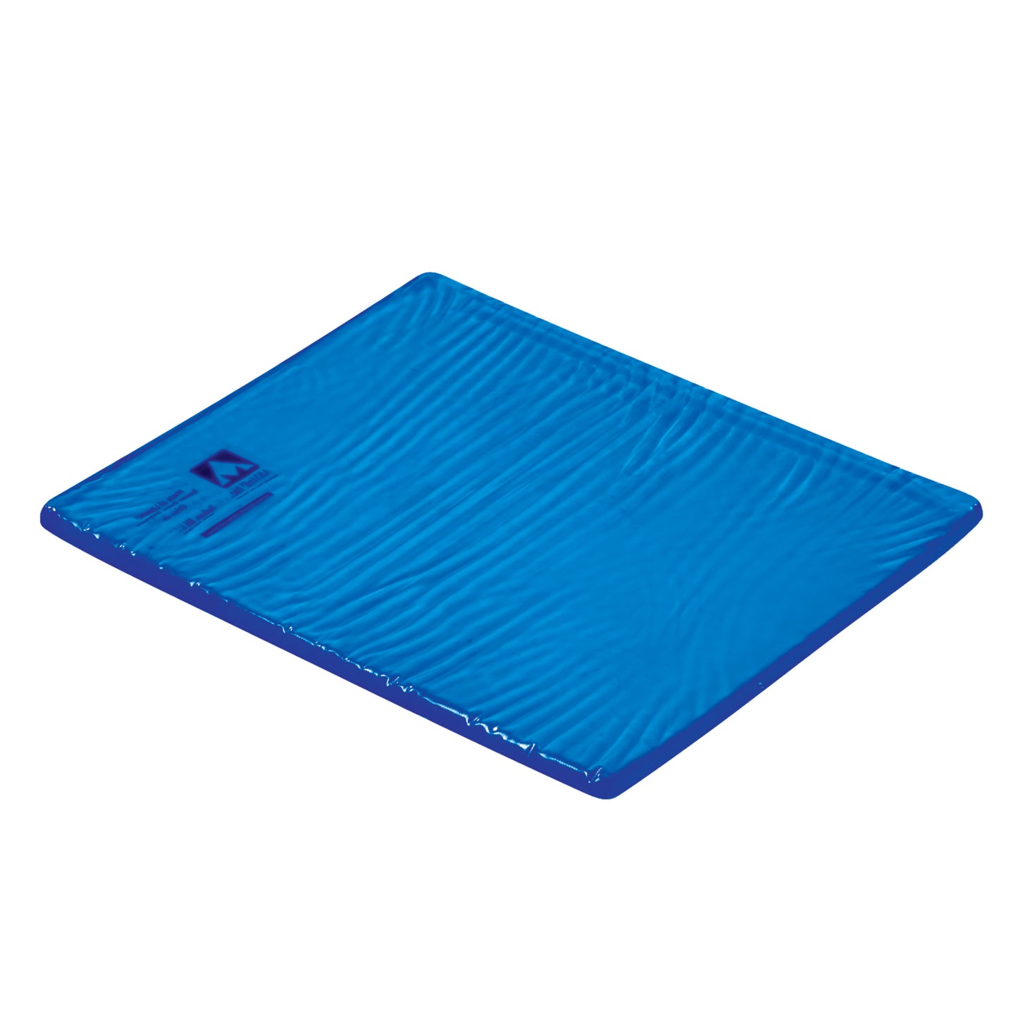 Blue AliMed AliBlue Gel Knee Crutch Pad with a textured surface, designed for cushioning and support.