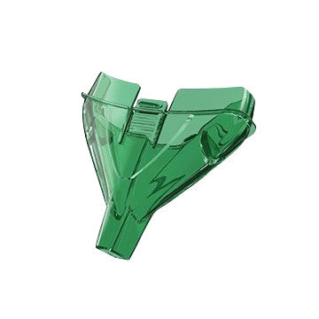 Clear green plastic nozzle for the DeSoutter CleanCast CC7 Electric Cast Saw and Dust Extraction System replacement part.
