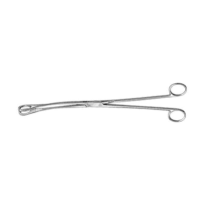Miltex Allis Tissue Forceps with scissor-like handles and serrated jaws, used for grasping tissue, shown on a white background.