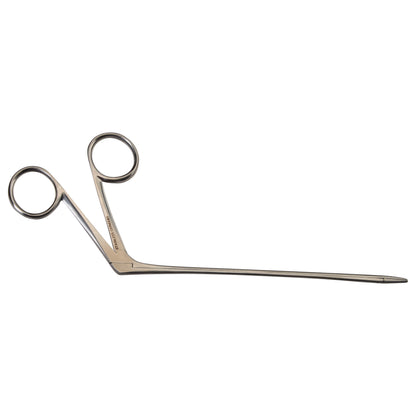 Hartman Alligator Ear Forceps with long, slender jaws and scissor-like handles for gripping. Made of stainless steel.