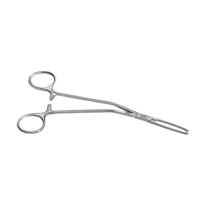 Miltex McGivney Hemorrhoid Grasping Forceps, a metal surgical instrument with loop handles and grooved tips, is shown.