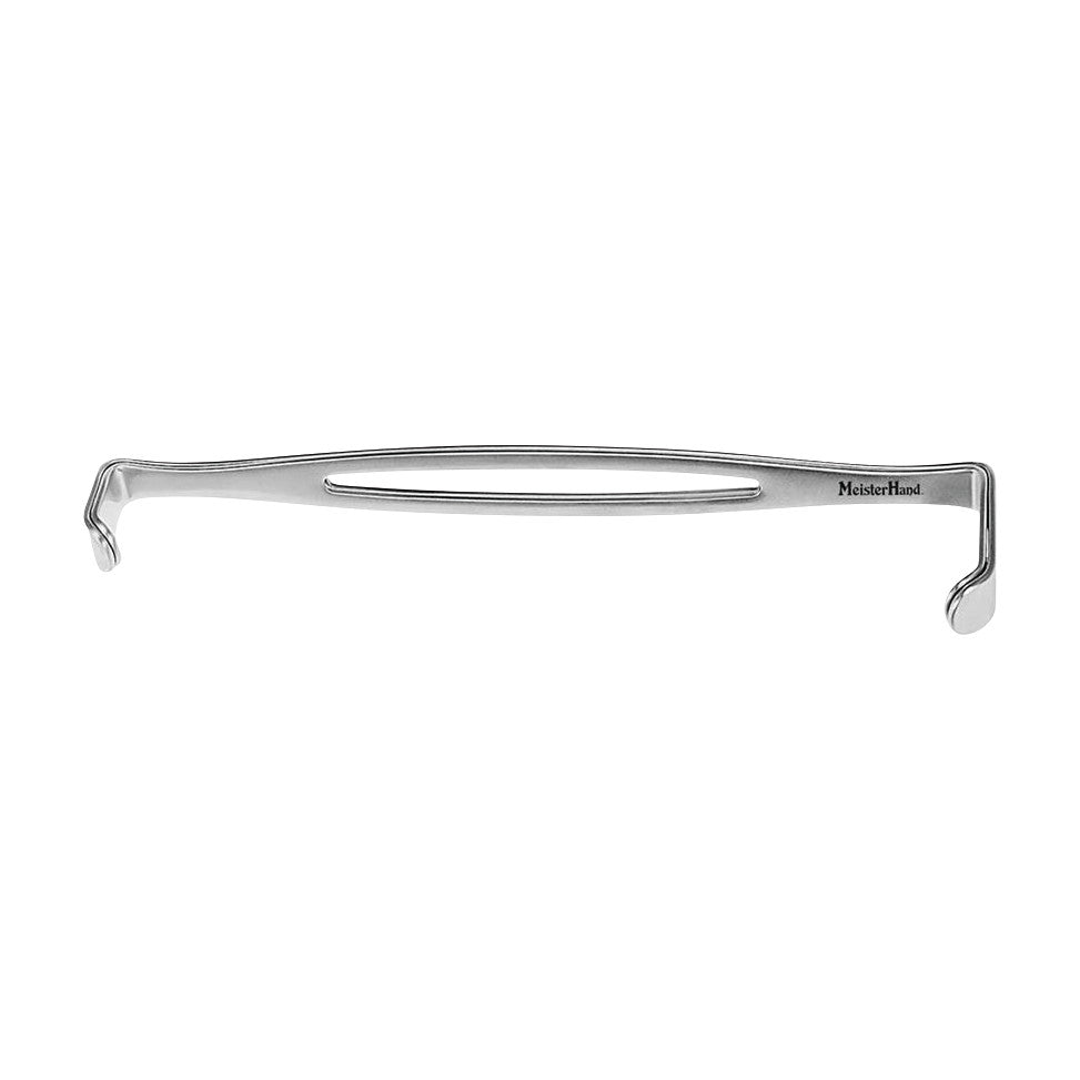Metal Miltex MeisterHand US Army Retractor with two curved ends, designed for surgical procedures.