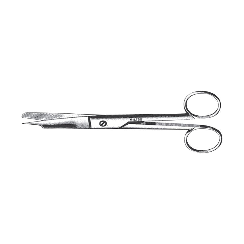 Miltex Ingrown Nail Scissors with curved, sharp tips and looped handles on a plain white background.