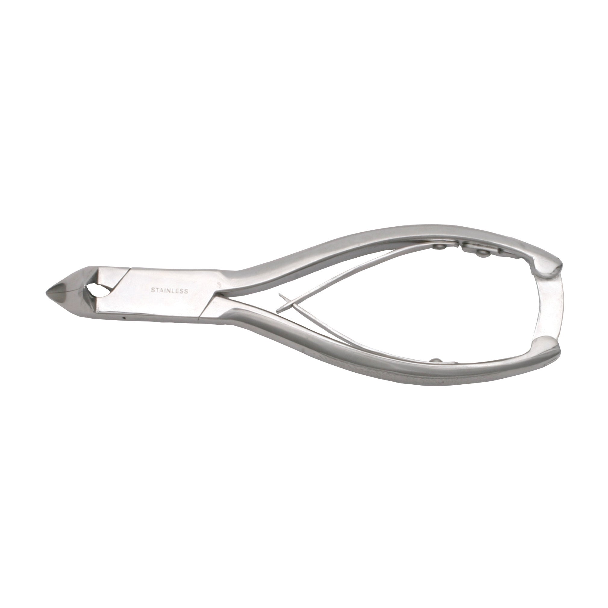 Miltex Double-Spring Nail Nippers made of stainless steel, displaying a double-spring mechanism and sharp cutting edges.
