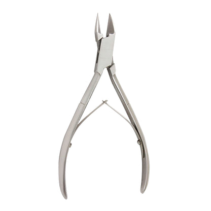 Miltex Double-Spring Nail Nippers in stainless steel with sharp, angled blades and ergonomic handles for nail trimming.