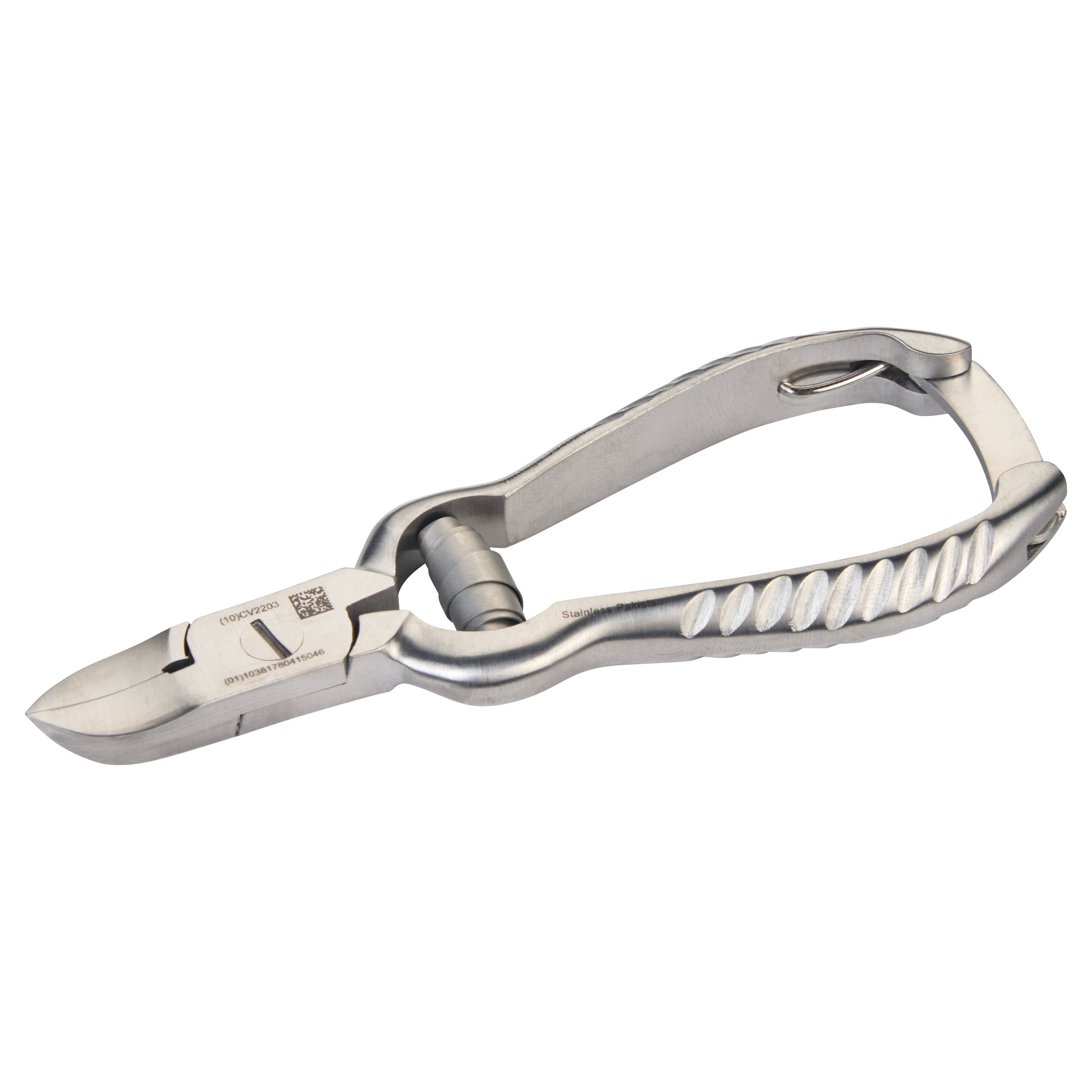 Miltex Nail Nippers, made of stainless steel, shown with sharp blades and textured handles, designed for cutting toenails.