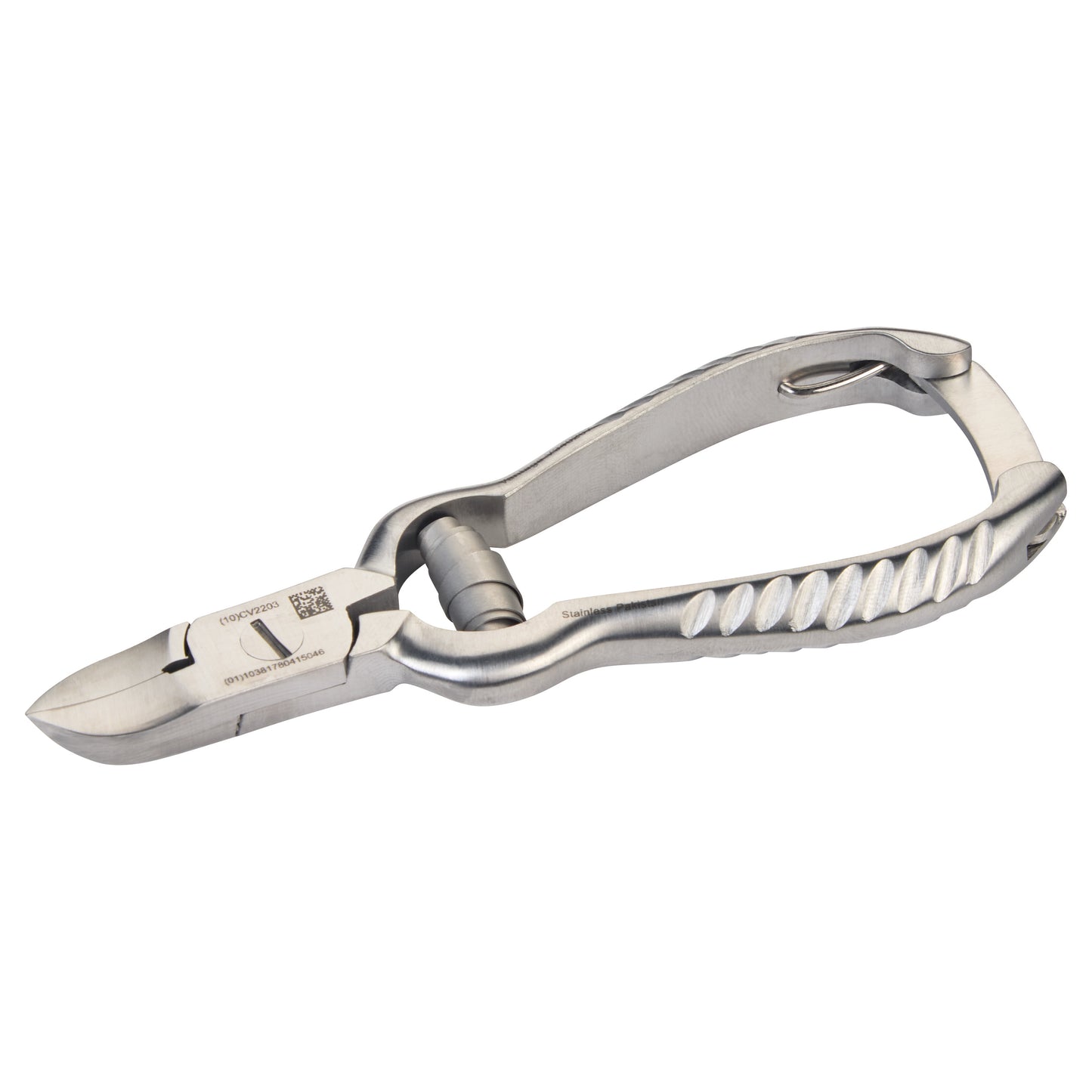Miltex Nail Nippers, made of stainless steel, shown with sharp blades and textured handles, designed for cutting toenails.