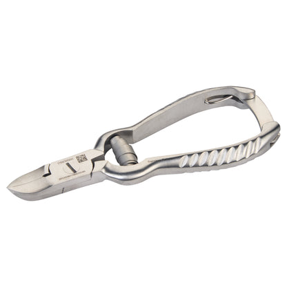 Miltex Nail Nippers, made of stainless steel, shown with sharp blades and textured handles, designed for cutting toenails.