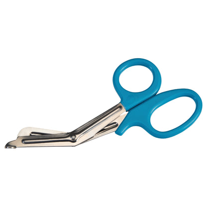 Miltex All-Purpose Utility Scissors with blue handles and angled stainless steel blades, designed for versatile cutting tasks.