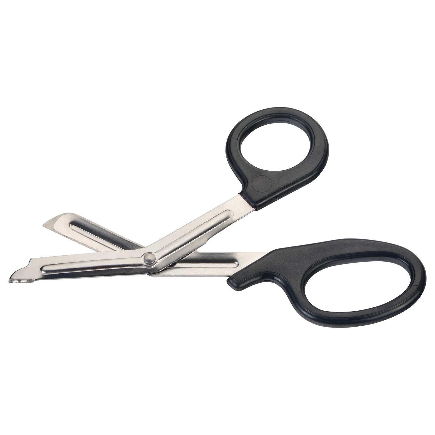 All-Purpose Utility Scissors with black plastic handles and stainless steel blades are shown open.