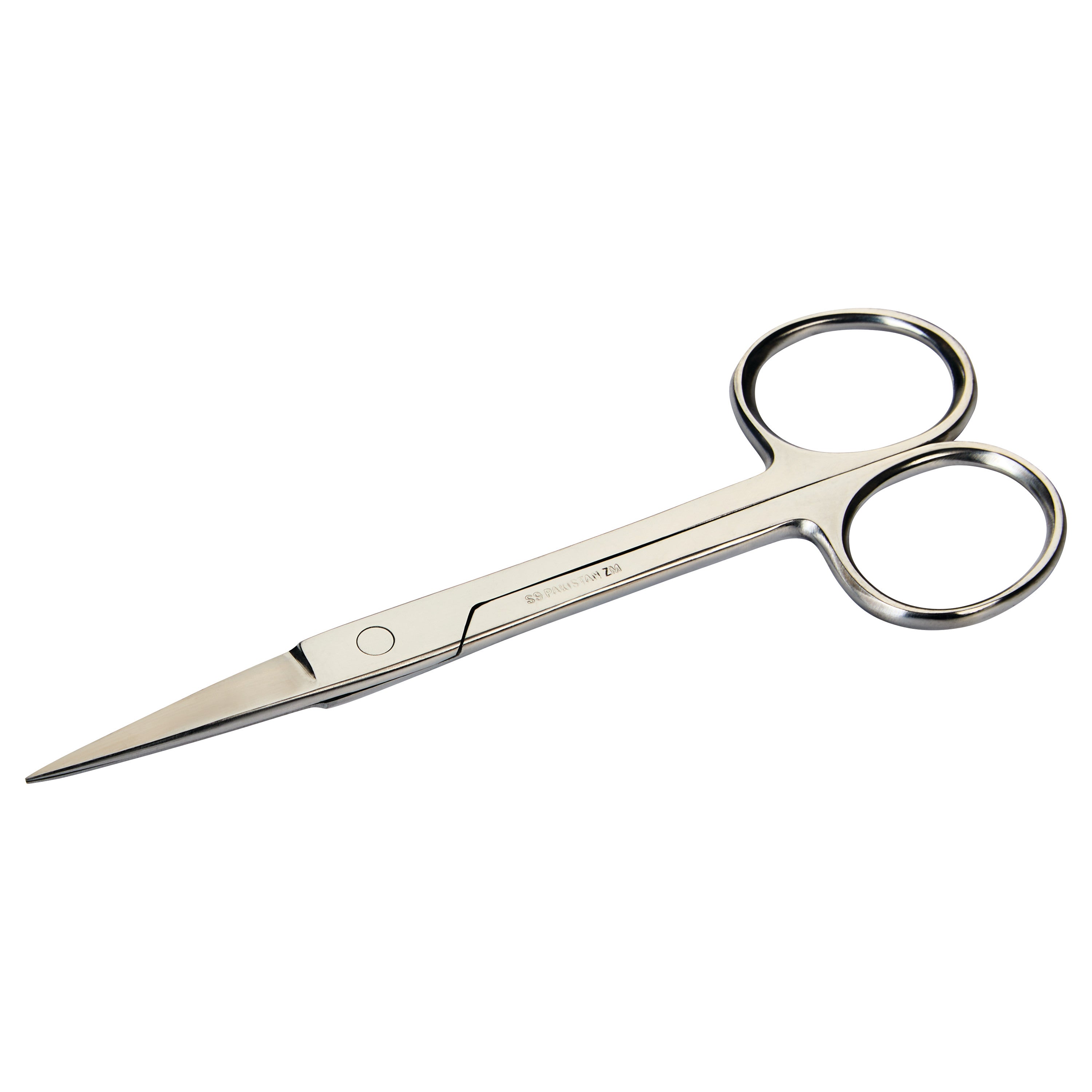 A pair of stainless steel Operating Scissors with straight, sharp blades and two finger loops, displayed on a white background.