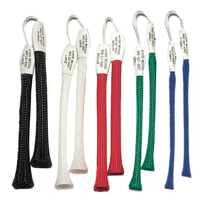 A set of AliMed Autoclavable Soft Touch Double Finger Traps in black, white, red, green, and blue, each with a woven texture.