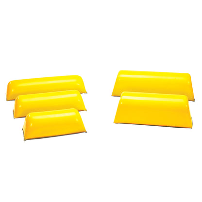 AliMed AliLite Chest Rolls in yellow, with two sets of three rolls on a white background.