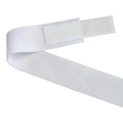 A white AliMed Soft-Touch Armboard Strap with a hook-and-loop fastener is shown partially unrolled on a white background.