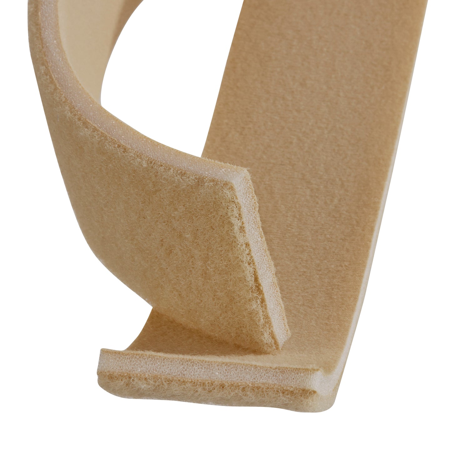 Close-up of AliMed Super Beta Pile II Loop, showing its textured, beige material and curved, rectangular shape.