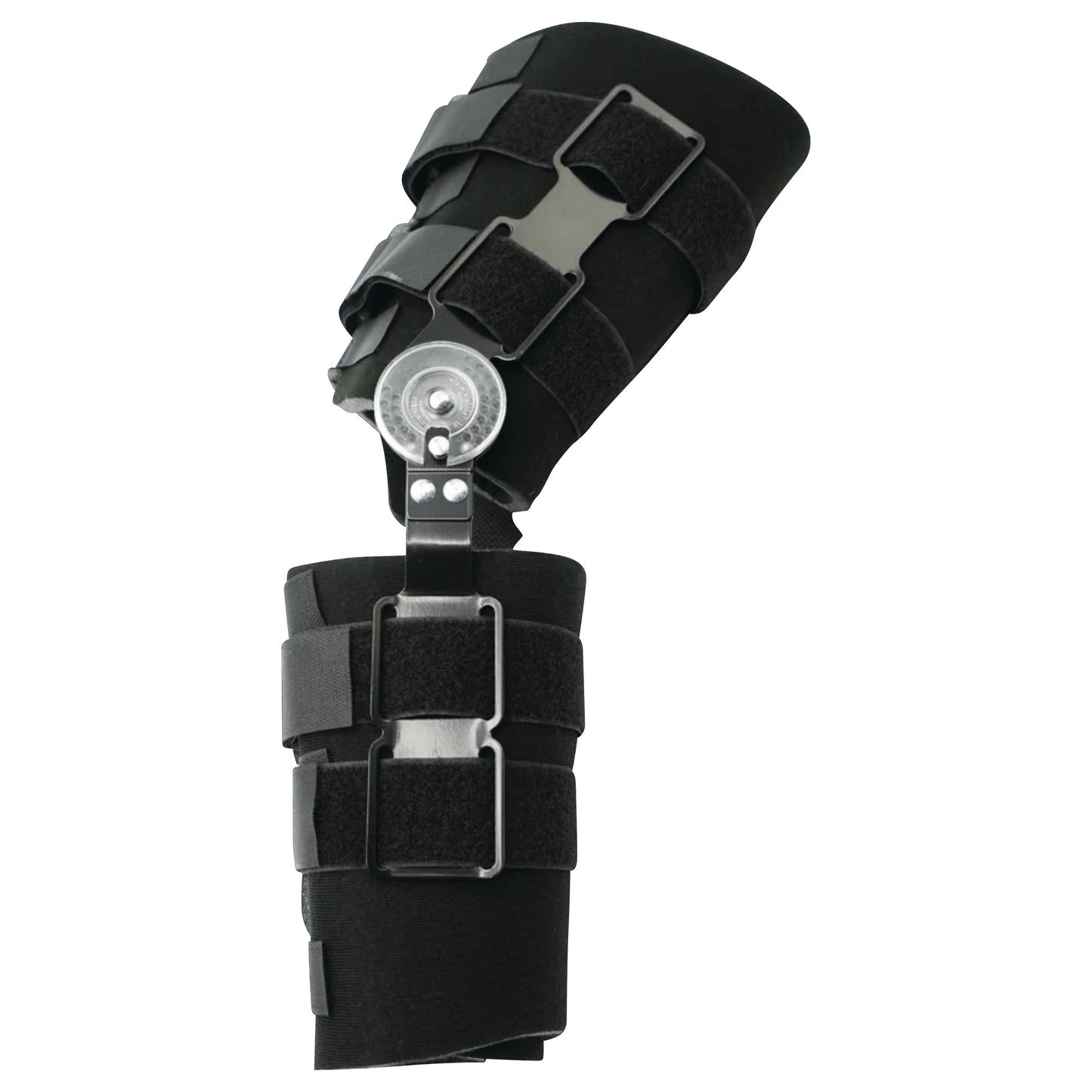 The RCAI Short Adjustable Post-Operative Pin (POP) Knee Brace with Cool Liner. It features adjustable straps.