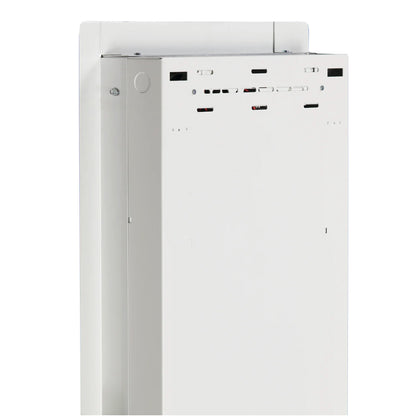 Recessing Kit for Wolf Econoline Single Bank Illuminator with a white metal panel and multiple slots, viewed from an angle.