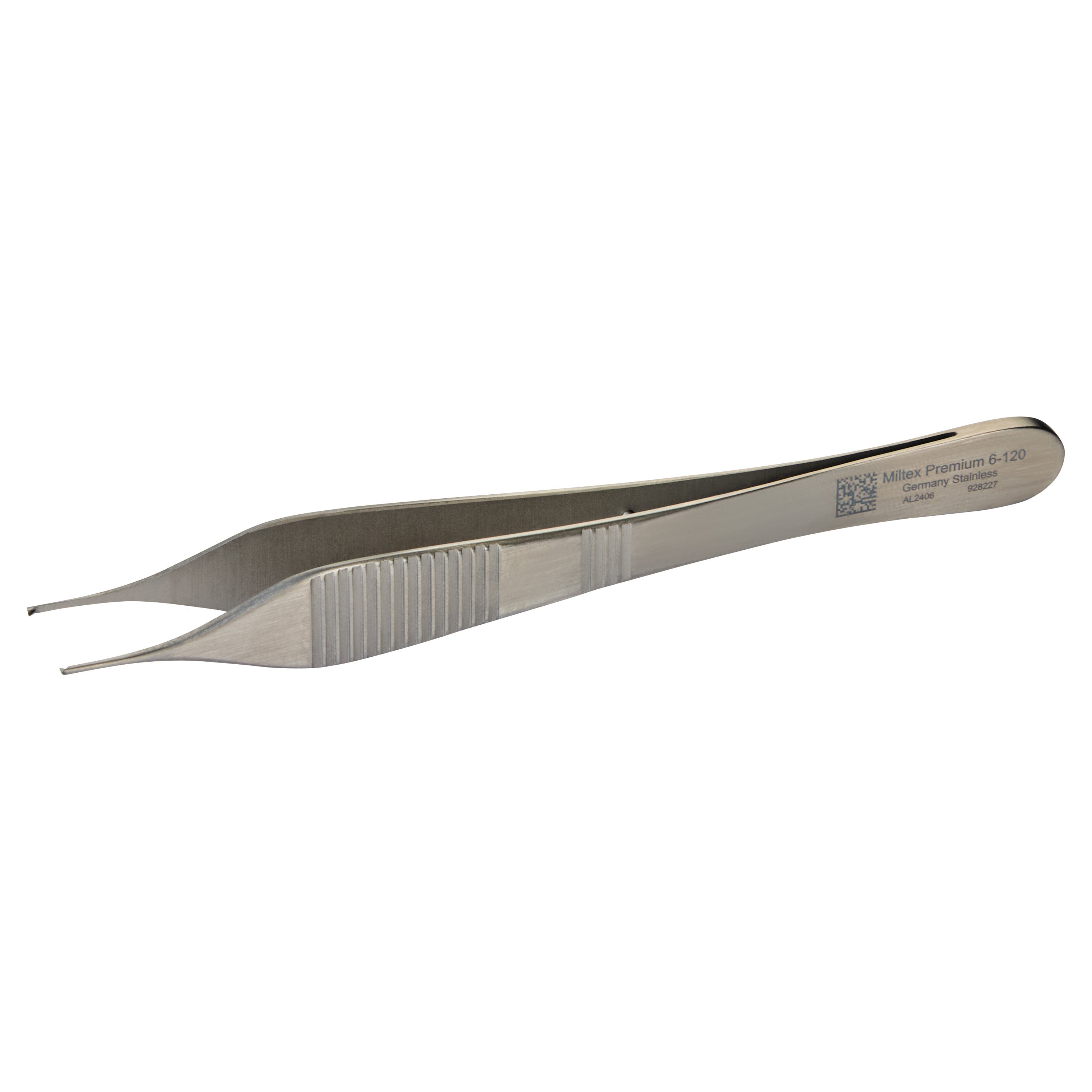 Miltex Adson Tissue Forceps made of stainless steel featuring a precise, pointed tip and textured grip handle.