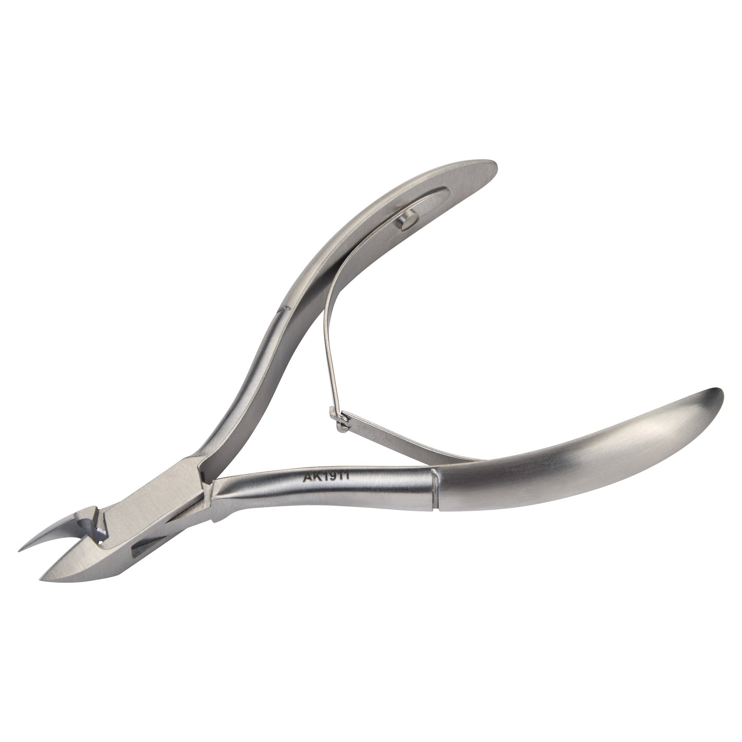 Miltex Tissue Nippers, a stainless steel tool with curved handles, are designed for trimming dead skin or tissue.