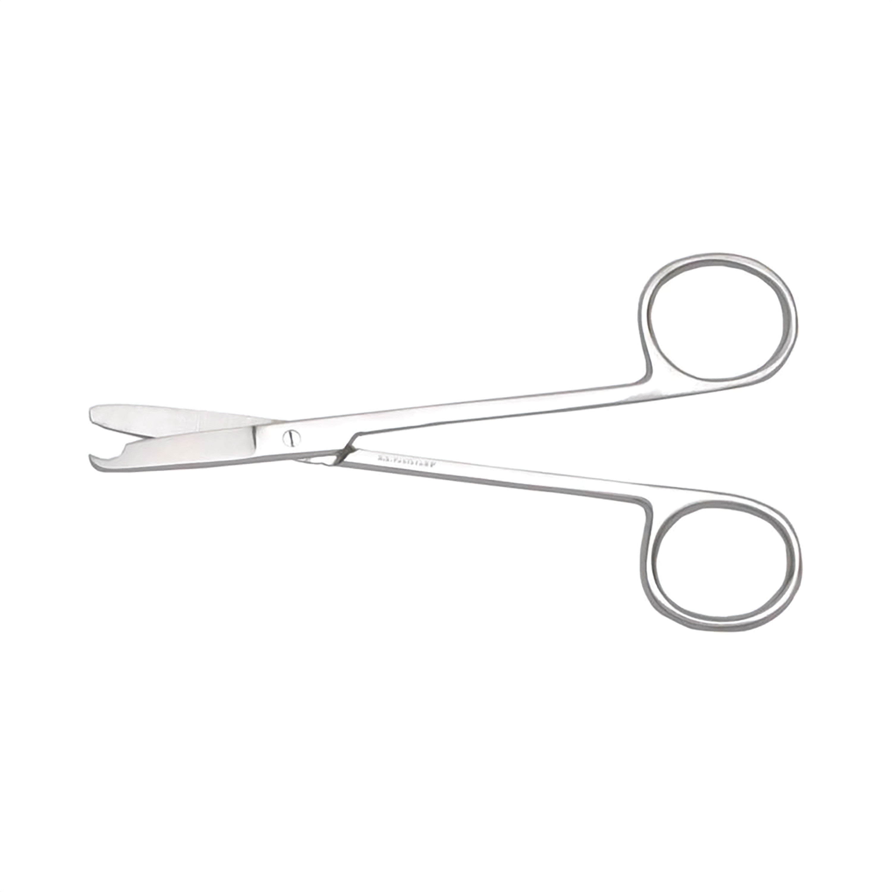 The Littauer Jr. Stitch Scissors have a curved blade and finger loops, designed for cutting sutures with precision.