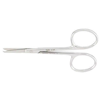 Miltex Spencer Stitch Scissors made of stainless steel with curved blades and finger loops, designed for cutting stitches.