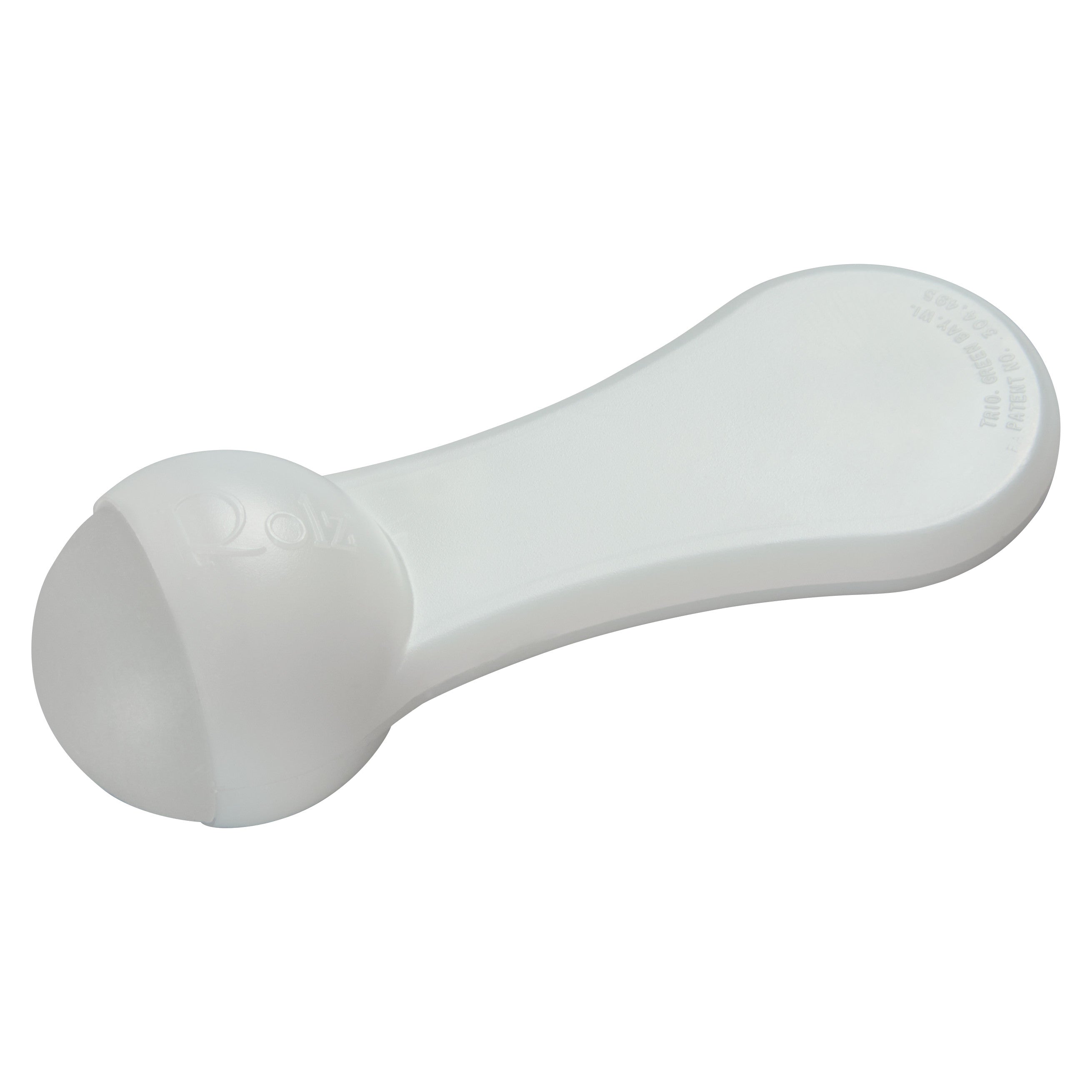 White AliMed AliRolz Massage Tool with a round end and narrow handle, designed for manual therapy and massage applications.